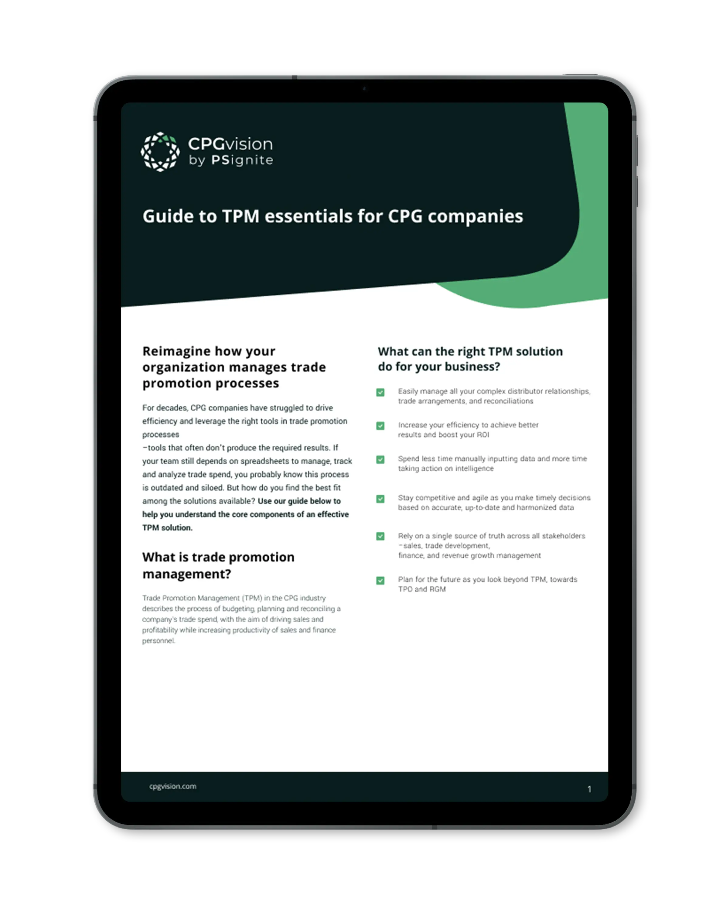 TPM Essentials for CPG Industry 1